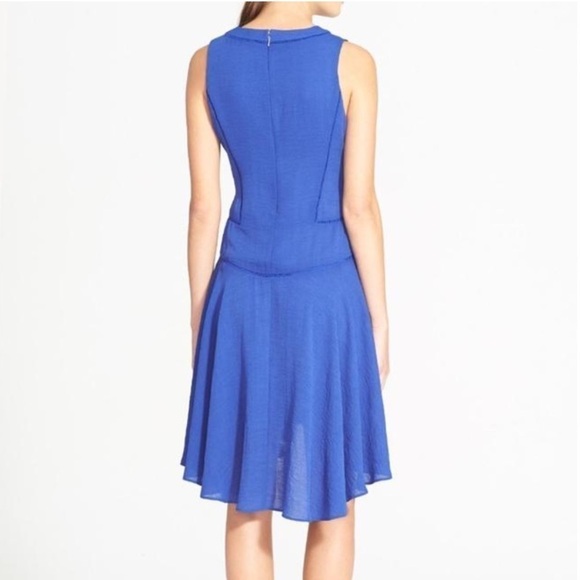 Rebecca Taylor Blue Crepe Gauze Tiered Dress NWT - Picture 2 of 4